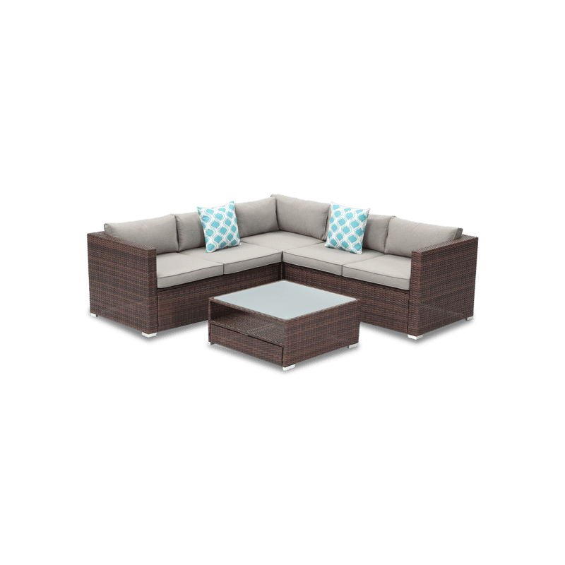 Outdoor Modern L-Shaped Sofa Set